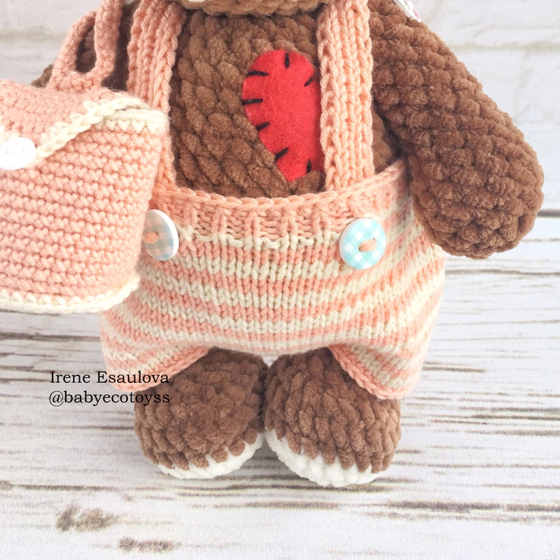 Crochet Amigurumi Pattern Teddy Bear Brownie With KNITTING Outfit 5