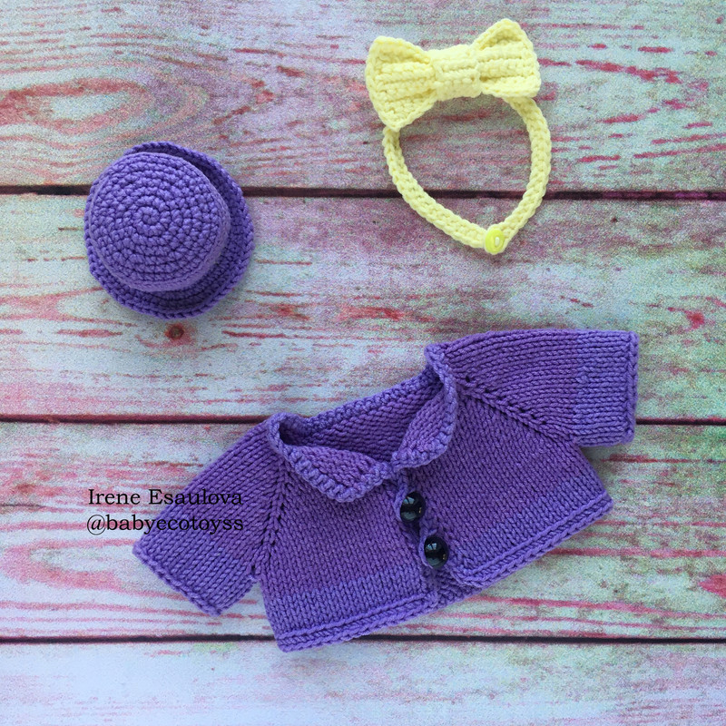 Crochet And Knitting Amigurumi Pattern Plush Fox Ferdy With Knitting Outfit 4