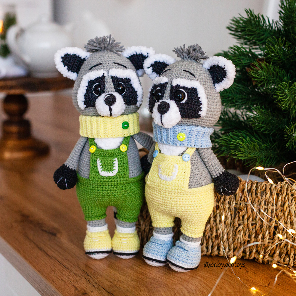 Crochet Amigurumi Pattern Raccoon Max Toy 0