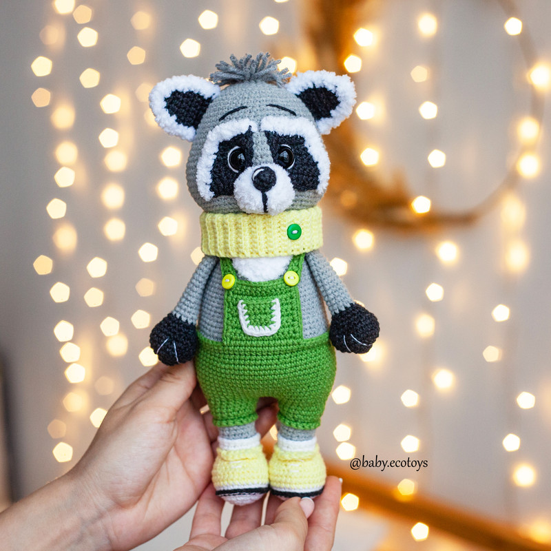 Crochet Amigurumi Pattern Raccoon Max Toy 2