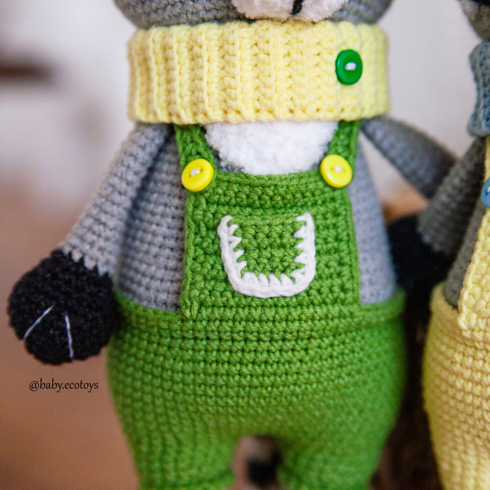 Crochet Amigurumi Pattern Raccoon Max Toy 6