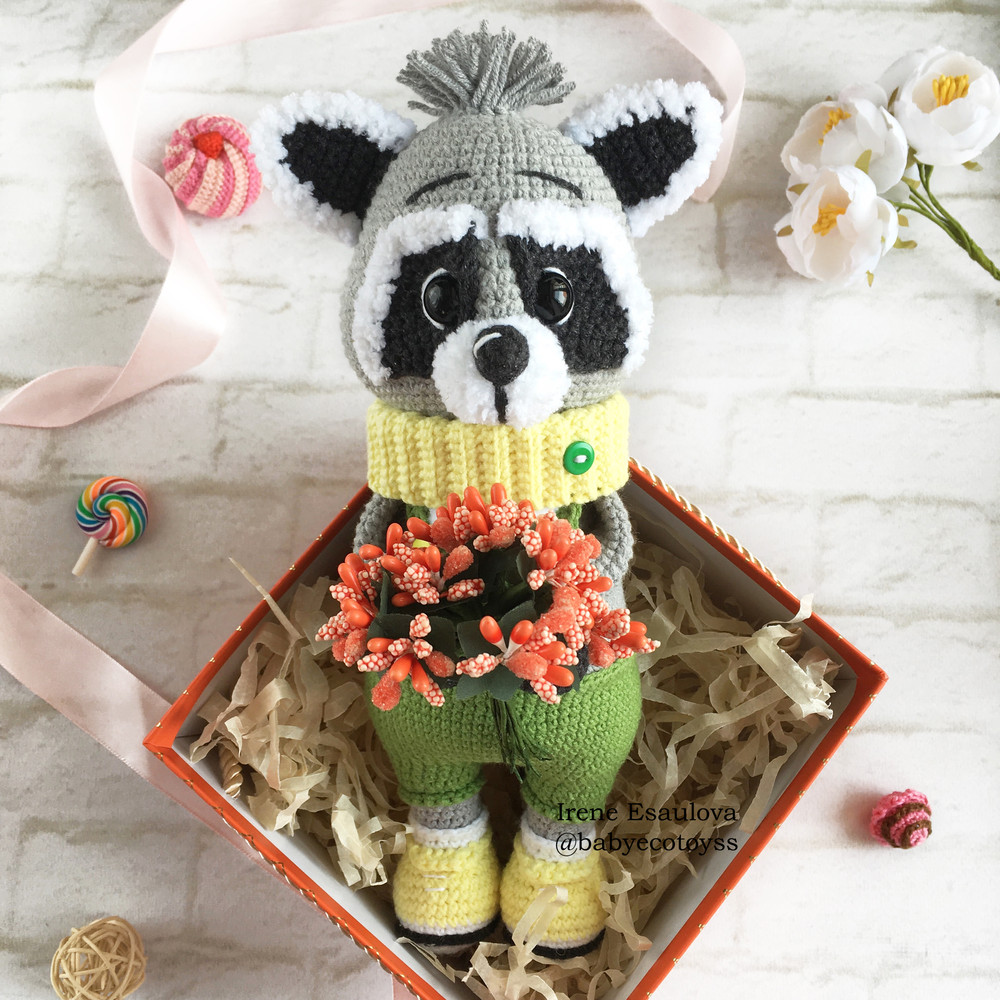 Crochet Amigurumi Pattern Raccoon Max Toy 9