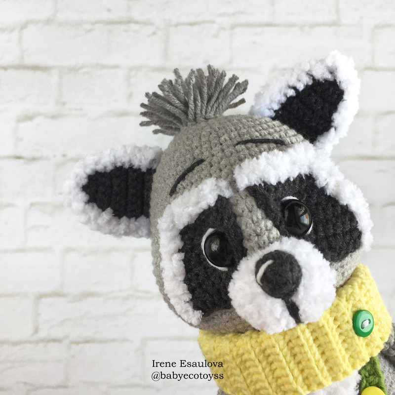 Crochet Amigurumi Pattern Raccoon Max Toy 11