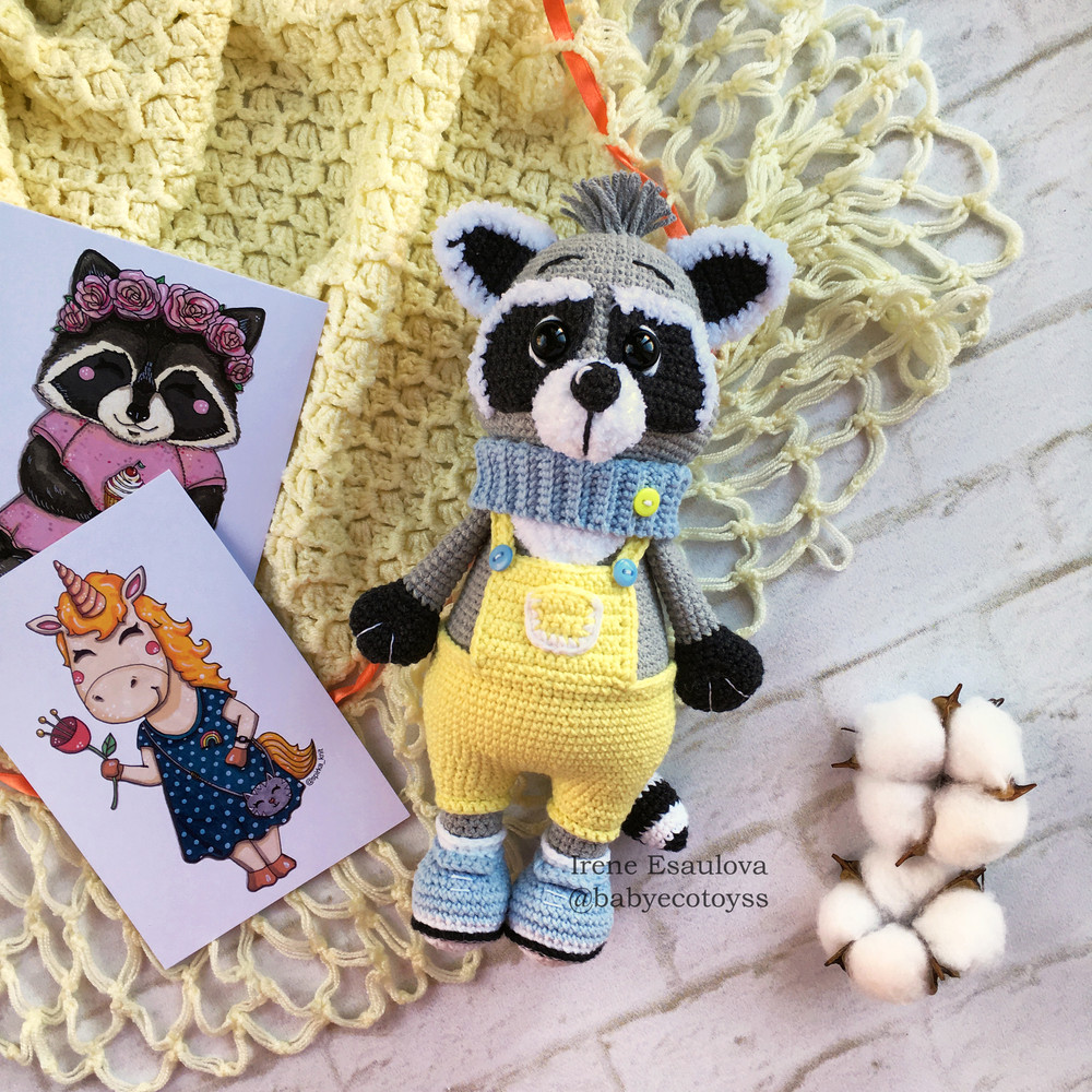 Crochet Amigurumi Pattern Raccoon Max Toy 12