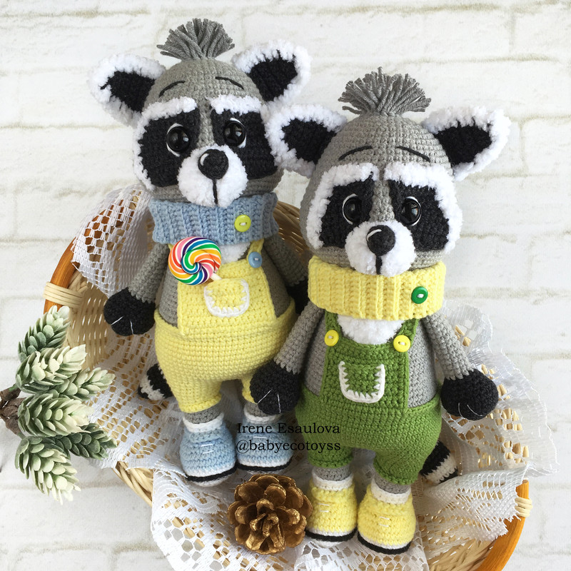 Crochet Amigurumi Pattern Raccoon Max Toy 7