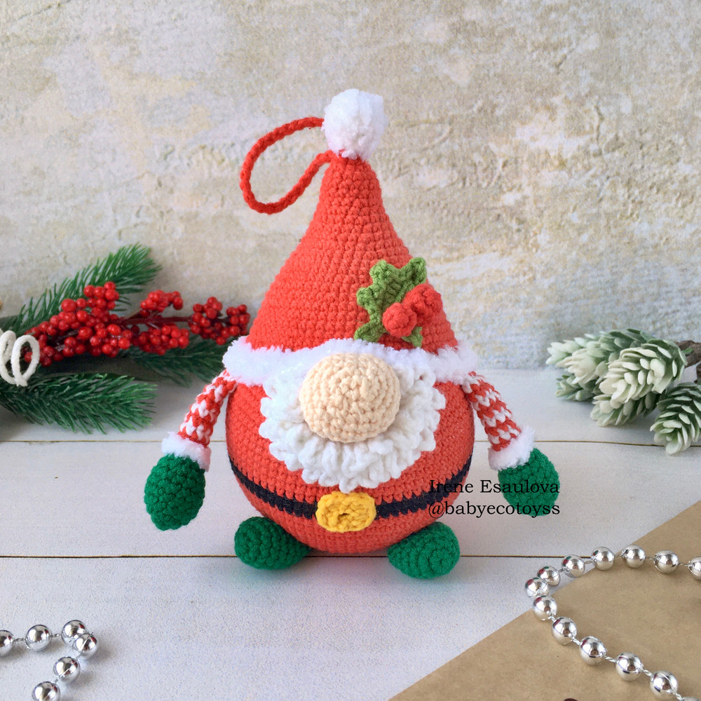 Crochet Amigurumi Pattern Christmas Santa Gnome Christmas Tree Ornaments 1