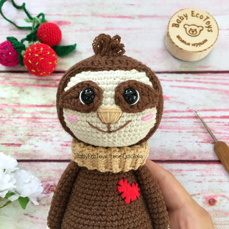 Crochet Amigurumi Pattern Sloth Neal Toy Pattern 1