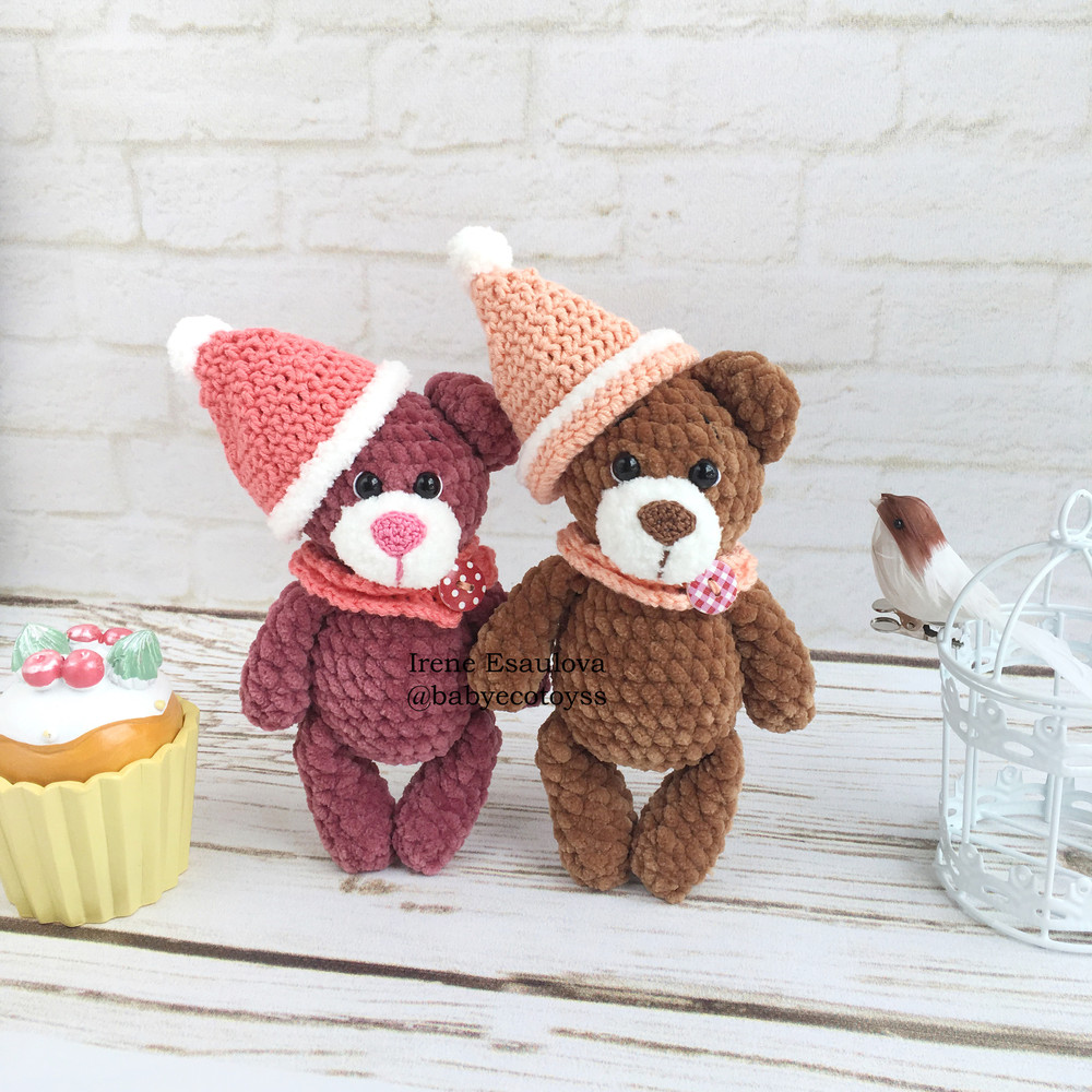 Tiny Mini Plush Teddy Bear With Outfit 2