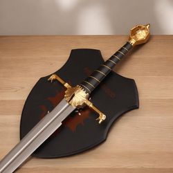 dark sister blackfyre sword of aegon targaryen with plaque, daemon targaryen sword, longclaw sword, needle sword, gift