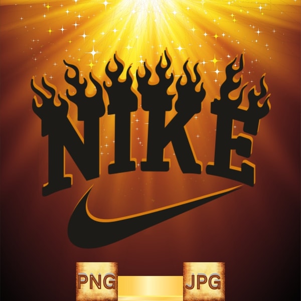 Fire Nike Logo PNG and JPG Files Instant Download for Sticke | Inspire