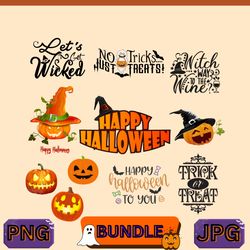 trendy halloween png bundle spooky clipart halloween high quality digital downloads for crafts and designs
