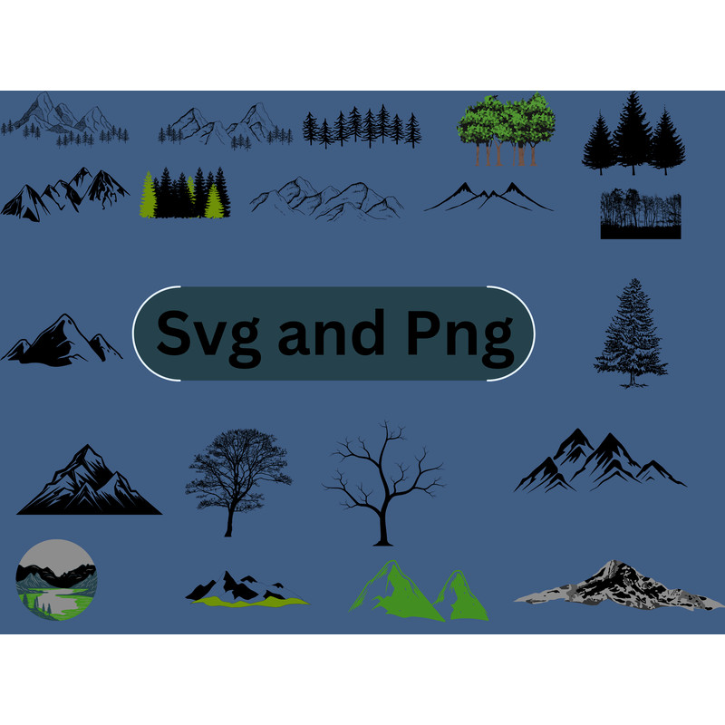 Handcrafted Mountain And Trees Wall Art Show Beauty Of Nature 1