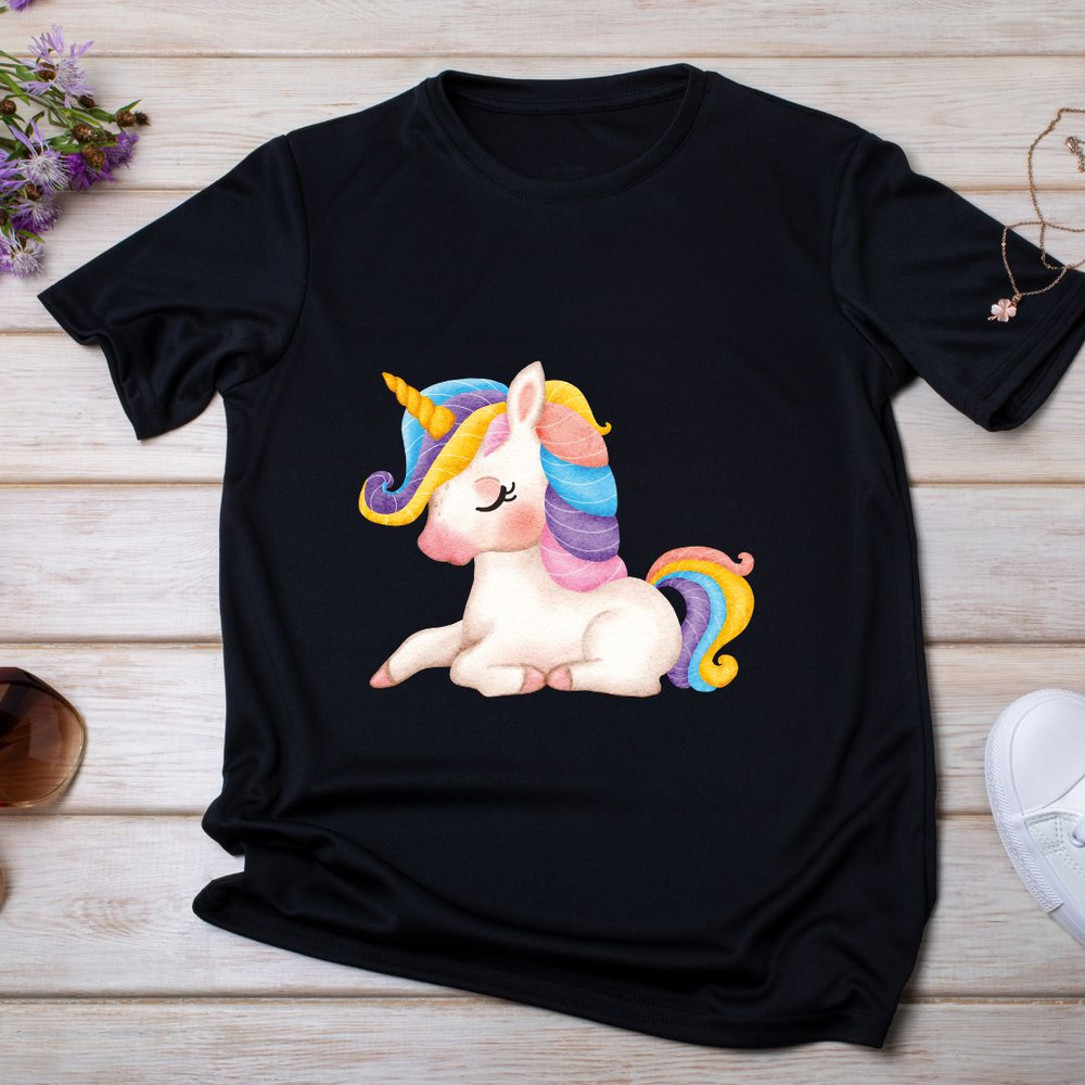 Adorable Baby Unicorn Watercolor Cute Unicorn Art Printable Nursery Decor  Digital Download Kids Shirt 6