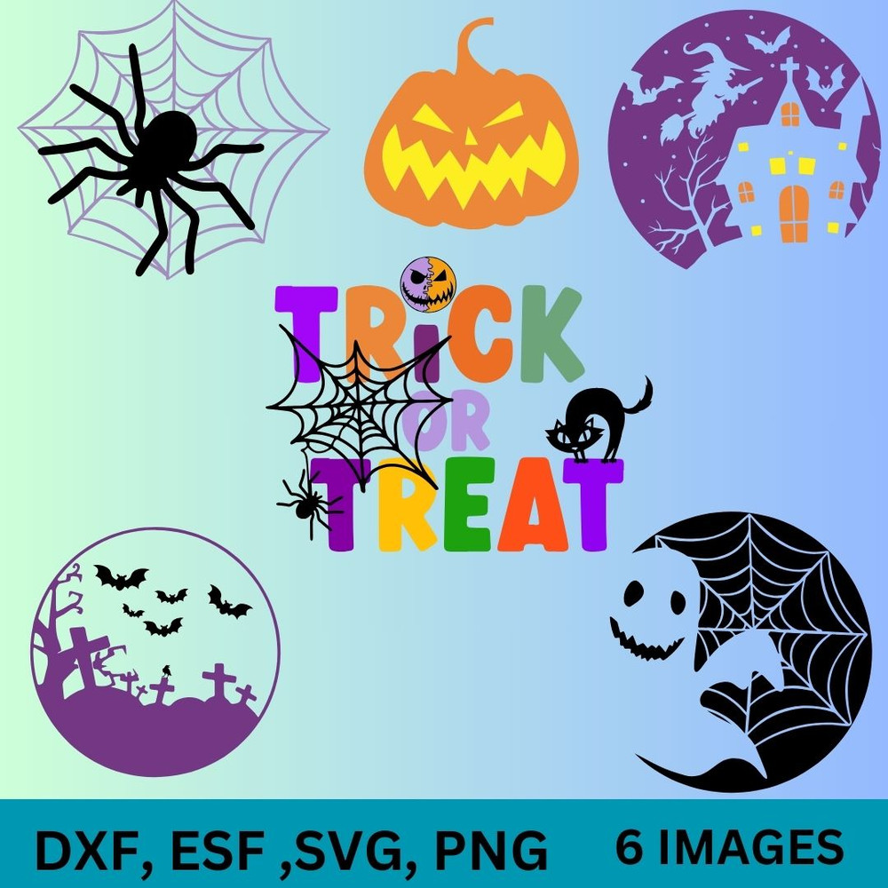 Cute Halloween SVG PNG BundleScary Cute Creative Designs For Crafts DecorationsSpooky Halloween Pumpkin Svg 0