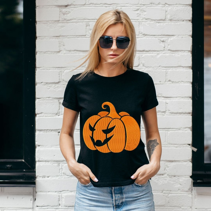 Halloween Pumpkin Embroidery FileFall Pumpkin Embroidery DesignSpooky DIY Digital Pattern For Instant Download 2