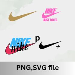 nike logo svg bundle instant download high-quality nike swoosh, iconic sports emblem, vector cut file for cricut