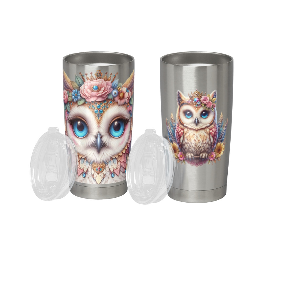 PNG Owl Clipart Bundle Sparkling Owl Sublimation Clipart Colorful Owls Owl Artwork Owl Tumbler Digital Download 1