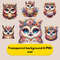 PNG Owl Clipart Bundle Sparkling Owl Sublimation Clipart Colorful Owls Owl Artwork Owl Tumbler Digital Download 0