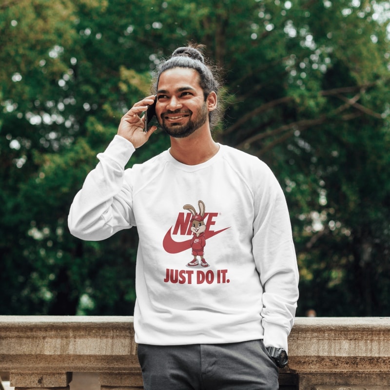 Adorable Nike Bunny TShirt Design Perfect For Cute Casual Style Lovers 1