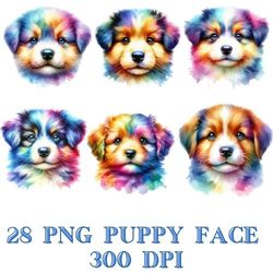 cute puppy face clipart - perfect for cards, t-shirts, mugs & more