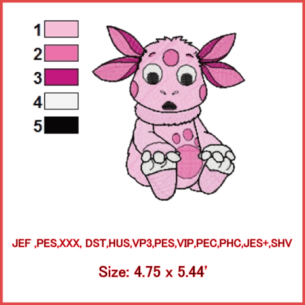 Lunatic Embroidery Design  Multiple Formats Available 1