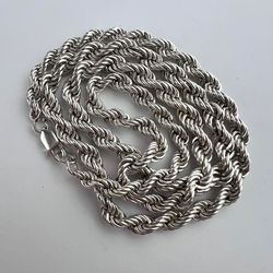 beautiful massive vintage sterling silver 925 men's jewelry chain necklace marked 29.6 gr