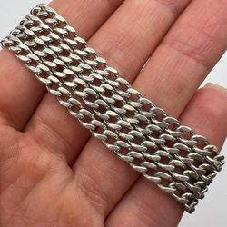 vintage sterling silver 925 women's men's jewelry chain necklace marked 22.4 gr