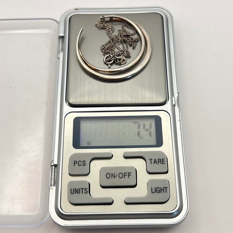 Designer Huge Vintage Sterling Silver 925 Jewelry Chain Necklace Pendant Marked 74 Gr 4