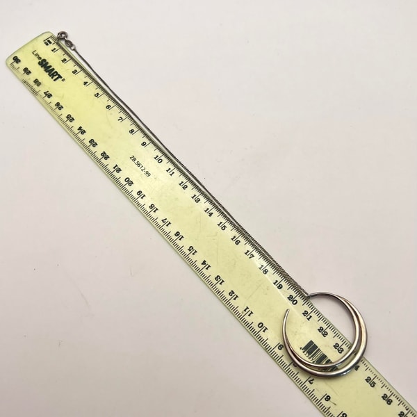 Designer Huge Vintage Sterling Silver 925 Jewelry Chain Necklace Pendant Marked 74 Gr 7