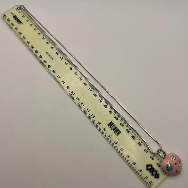 Designer Huge Vintage Sterling Silver 925 Jewelry Chain Necklace Pendant Heart Enamel Italy 3