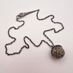 designer vintage sterling silver 925 womens chain necklace snake leather pendant