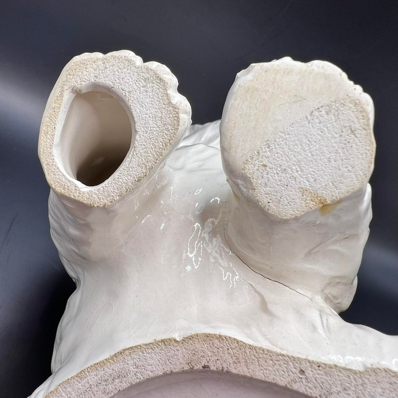 40s Sitzendorf Germany Antique Porcelain Statue Figure Dog Terrier Marked 66 3