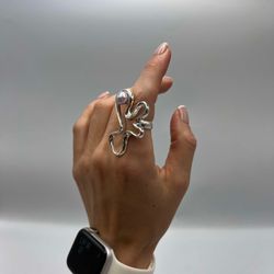vintage pre owned sterling silver 925 women's jewelry ring mother of pearl signed size 6