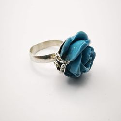 exclusive used vintage chic 925 sterling silver jewelry ring for women 8,9 g