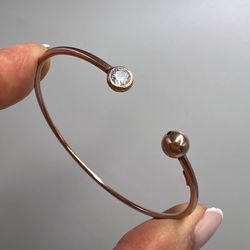 alunno&co vintage gilt sterling silver 925 womens jewelry bangle bracelet marked