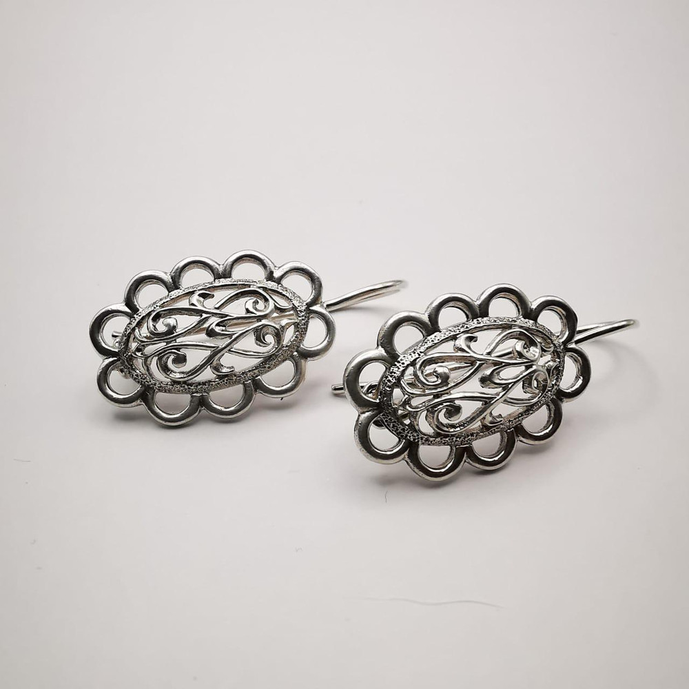Vintage Pre Owned Womens Earrings Light Joy 925 Sterling Silver Jewelry 0
