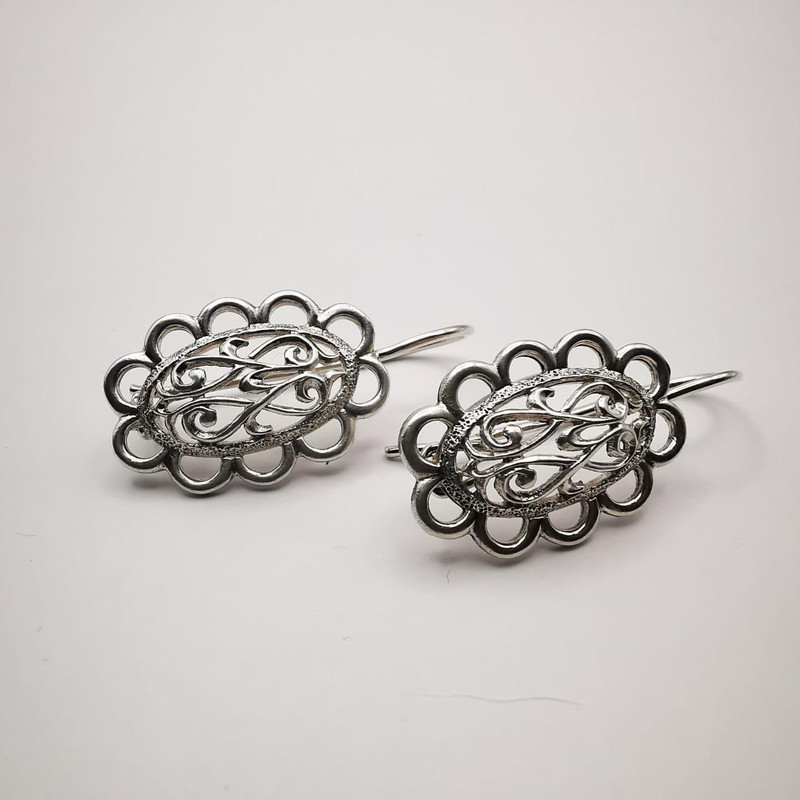 Vintage Pre Owned Womens Earrings Light Joy 925 Sterling Silver Jewelry 0