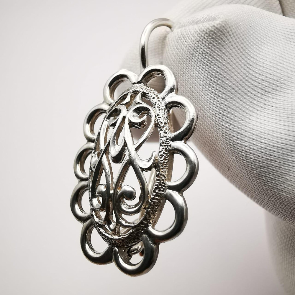 Vintage Pre Owned Womens Earrings Light Joy 925 Sterling Silver Jewelry 2