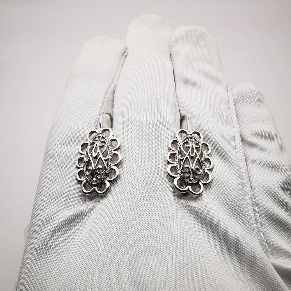 Vintage Pre Owned Womens Earrings Light Joy 925 Sterling Silver Jewelry 4