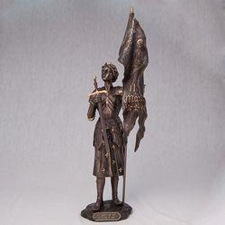 joan of arc statue figure polystone bronze home decor gift made in italy 35 cm