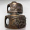 Yin Yang Antique Chinese Pair Teapot Draggon Phoenix Brass Copper Marked 2