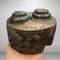 Yin Yang Antique Chinese Pair Teapot Draggon Phoenix Brass Copper Marked 4