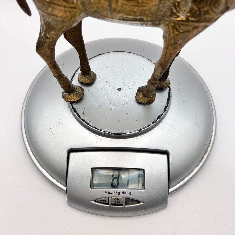 Large Vintage Solid Brass Egyptian Etched Figure Statue Camel Home Decor H 71 3