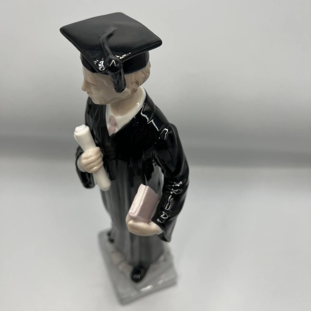 Porcelain Figure Statue Figurine Student Graduation Boy Pavone Brand From Italy 2