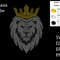 Crown Lion Rhinestone Template 1320 0
