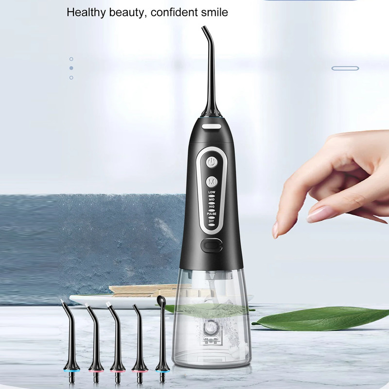 Oral Irrigator USB Rechargeable Water Flosser Portable Dental Water Jet 300ML Water Tank Waterproof Teeth Cleaner For Or 0