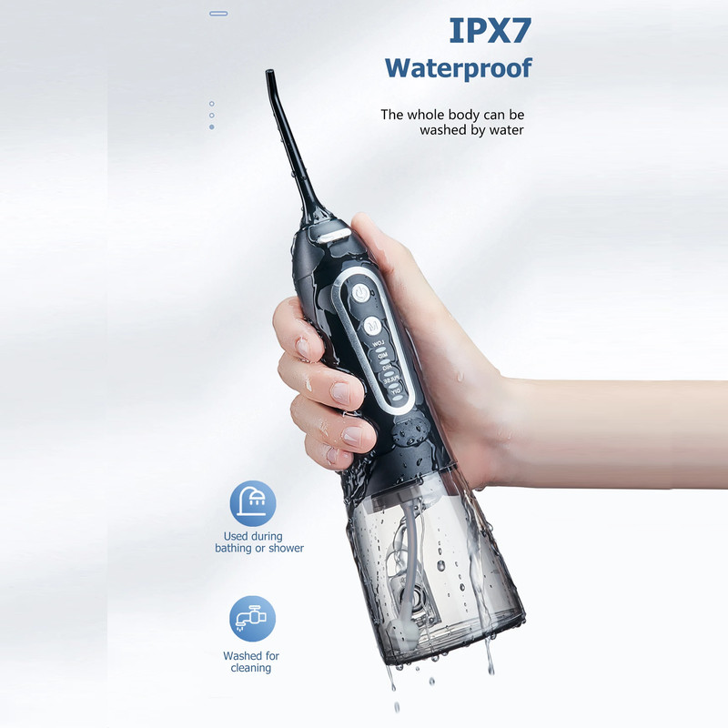 Oral Irrigator USB Rechargeable Water Flosser Portable Dental Water Jet 300ML Water Tank Waterproof Teeth Cleaner For Or 1