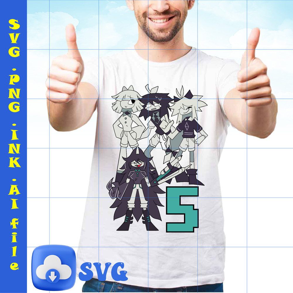 Customizable 5th Miss Circle TShirt SVGDigital File Abbie Png Claire Png Printable TShirt For 5th Birthday Gift 1