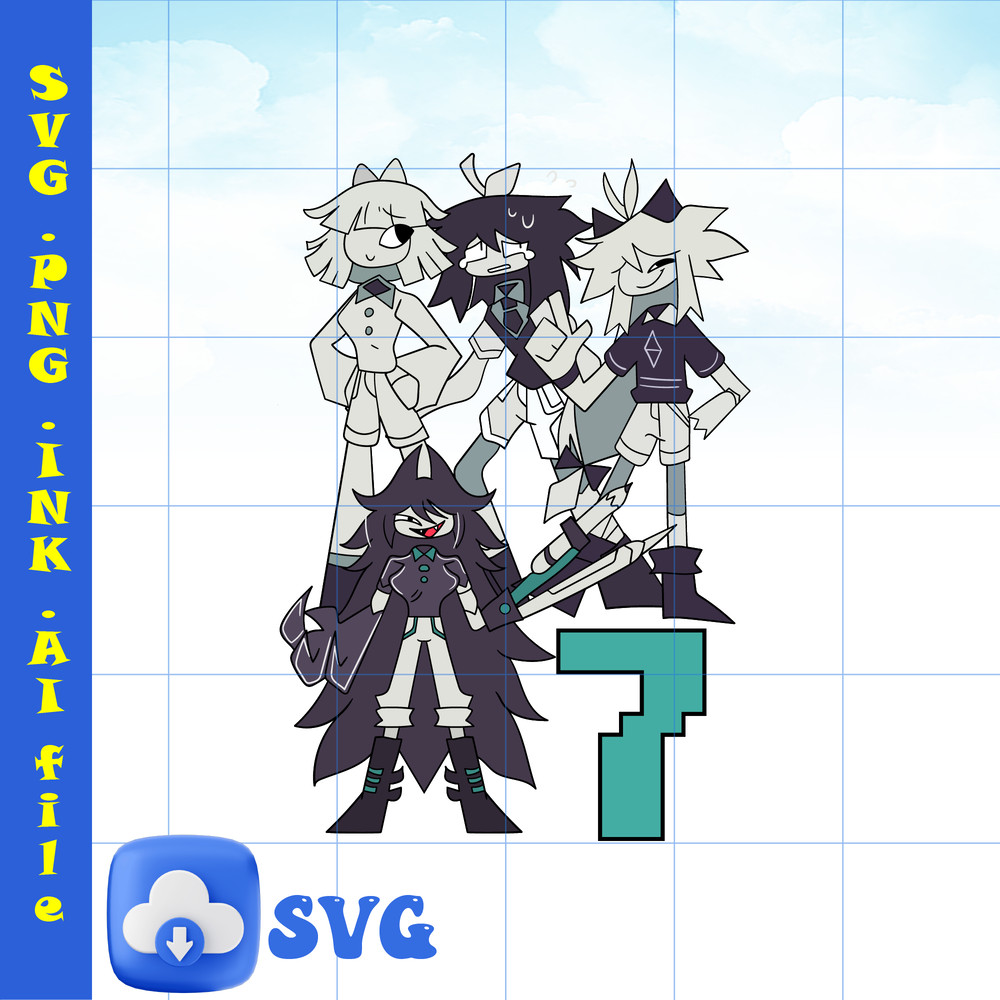 Customizable 7th Miss Circle TShirt SVGDigital File Abbie Png Claire Png Printable TShirt For 6th Birthday Gift 0