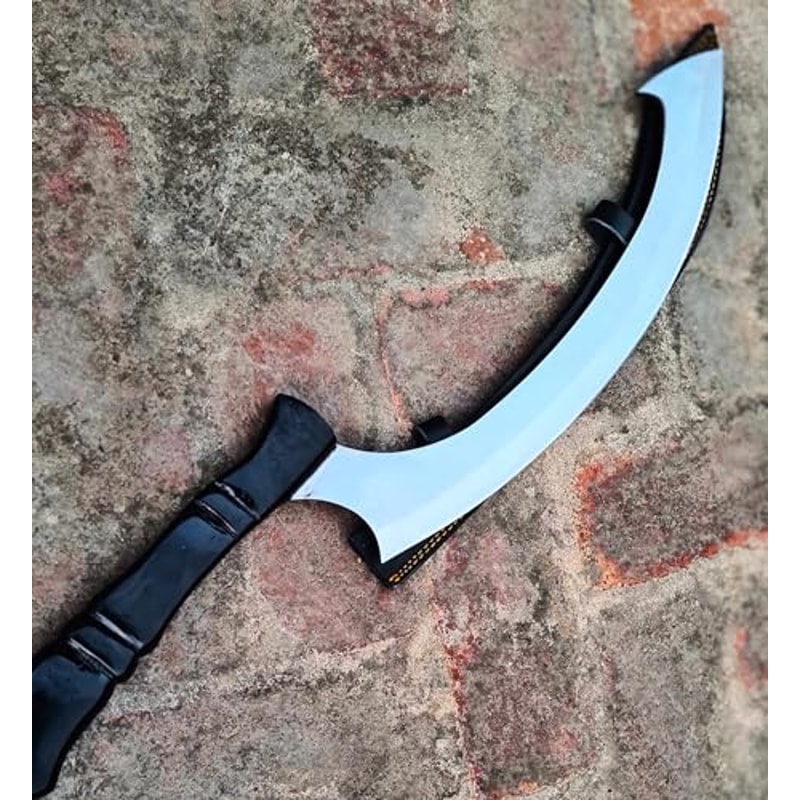 Egyption Khopesh Sword Handmade Best Gift For Men Curved Blade Razor Sharpe Edges Rose Wood Hand Carved Handle 0